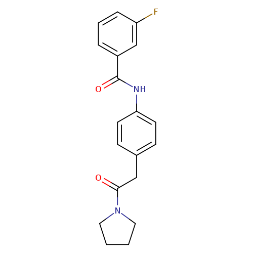 3-fluoro-N-{4-[2-oxo-2-(pyrrolidin-1-yl)ethyl]phenyl}benzamide