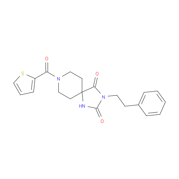 3-(2-phenylethyl)-8-(thiophene-2-carbonyl)-1,3,8-triazaspiro[4.5]decane-2,4-dione