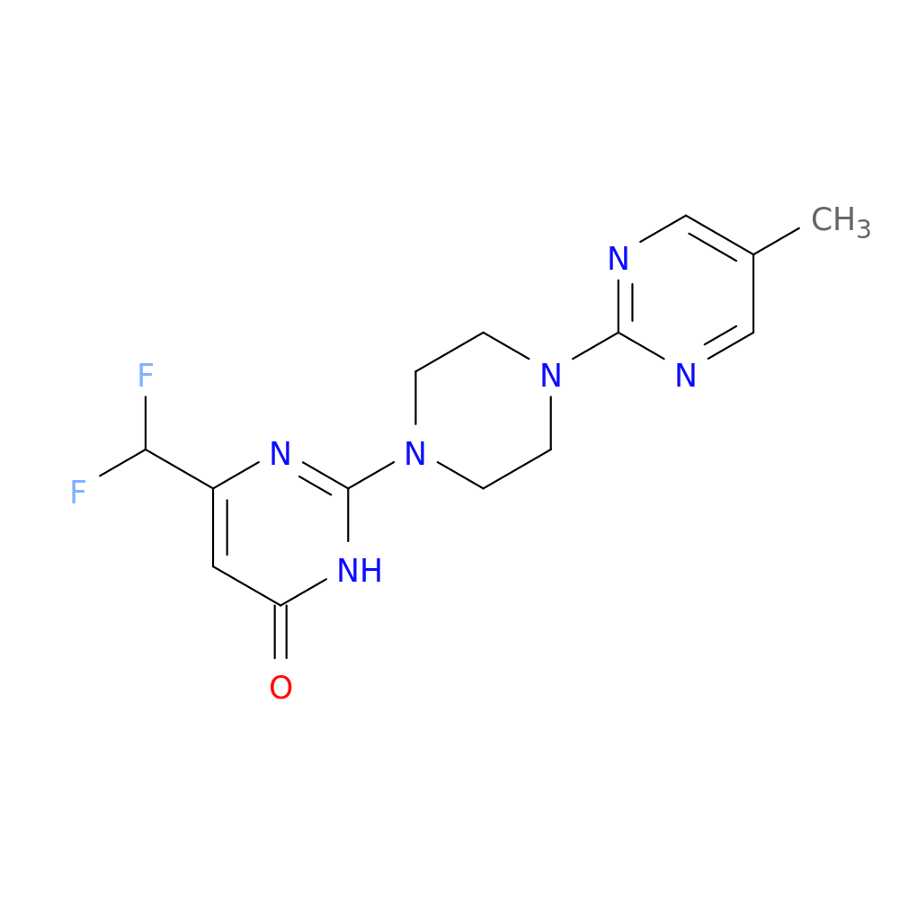6-(difluoromethyl)-2-[4-(5-methylpyrimidin-2-yl)piperazin-1-yl]-3,4-dihydropyrimidin-4-one