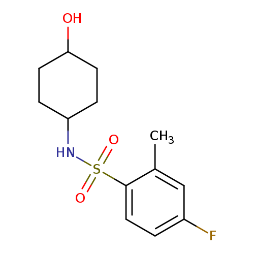 4-fluoro-N-(4-hydroxycyclohexyl)-2-methylbenzene-1-sulfonamide