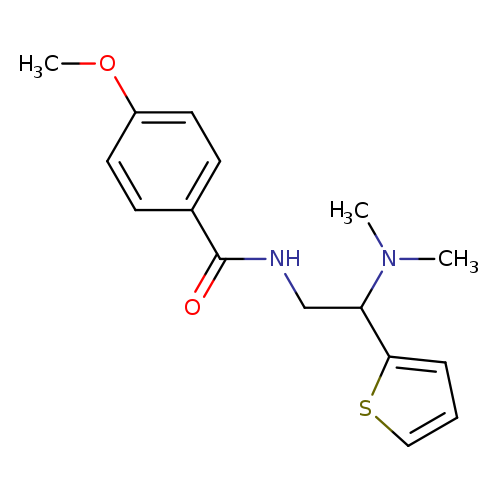 N-[2-(dimethylamino)-2-(thiophen-2-yl)ethyl]-4-methoxybenzamide