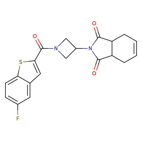 2-[1-(5-fluoro-1-benzothiophene-2-carbonyl)azetidin-3-yl]-2,3,3a,4,7,7a-hexahydro-1H-isoindole-1,3-dione