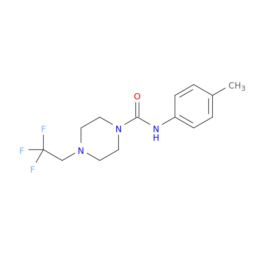N-(4-methylphenyl)-4-(2,2,2-trifluoroethyl)piperazine-1-carboxamide