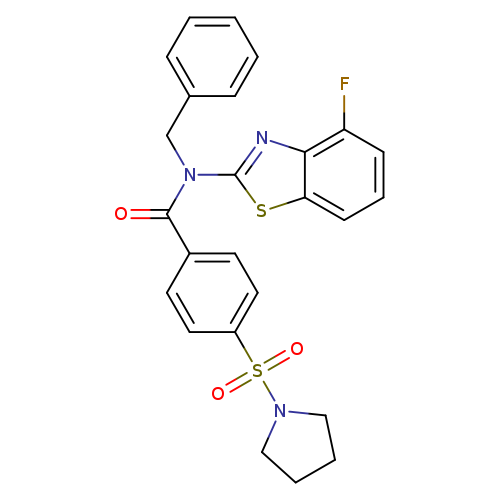 N-benzyl-N-(4-fluoro-1,3-benzothiazol-2-yl)-4-(pyrrolidine-1-sulfonyl)benzamide