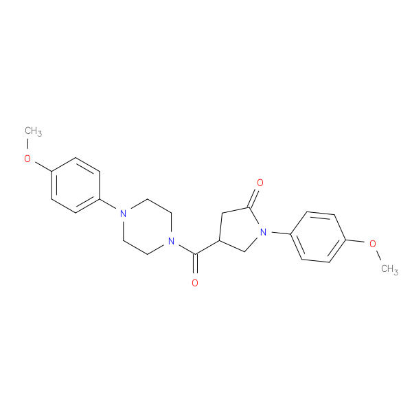 1-(4-methoxyphenyl)-4-[4-(4-methoxyphenyl)piperazine-1-carbonyl]pyrrolidin-2-one