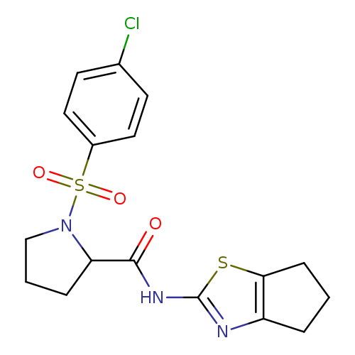 1-(4-chlorobenzenesulfonyl)-N-{4H,5H,6H-cyclopenta[d][1,3]thiazol-2-yl}pyrrolidine-2-carboxamide