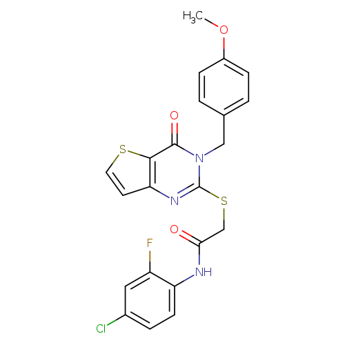 N-(4-chloro-2-fluorophenyl)-2-({3-[(4-methoxyphenyl)methyl]-4-oxo-3H,4H-thieno[3,2-d]pyrimidin-2-yl}sulfanyl)acetamide