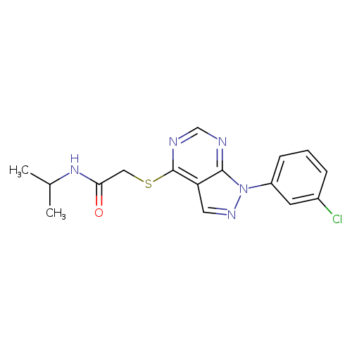 2-{[1-(3-chlorophenyl)-1H-pyrazolo[3,4-d]pyrimidin-4-yl]sulfanyl}-N-(propan-2-yl)acetamide