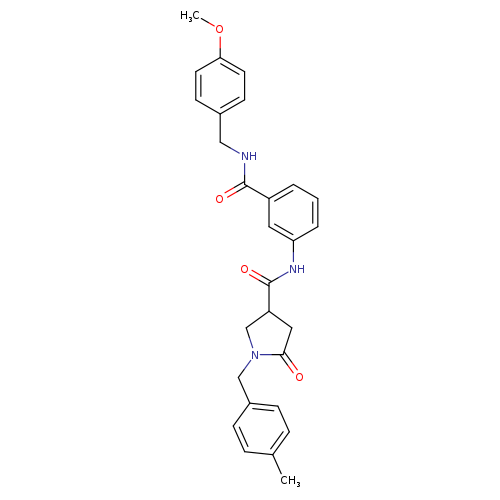 N-(3-{[(4-methoxyphenyl)methyl]carbamoyl}phenyl)-1-[(4-methylphenyl)methyl]-5-oxopyrrolidine-3-carboxamide