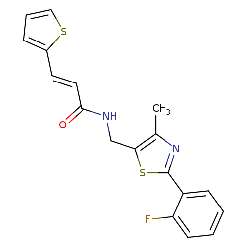 (2E)-N-{[2-(2-fluorophenyl)-4-methyl-1,3-thiazol-5-yl]methyl}-3-(thiophen-2-yl)prop-2-enamide