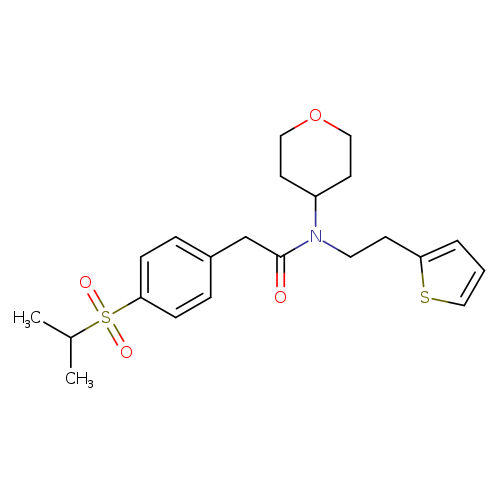 N-(oxan-4-yl)-2-[4-(propane-2-sulfonyl)phenyl]-N-[2-(thiophen-2-yl)ethyl]acetamide