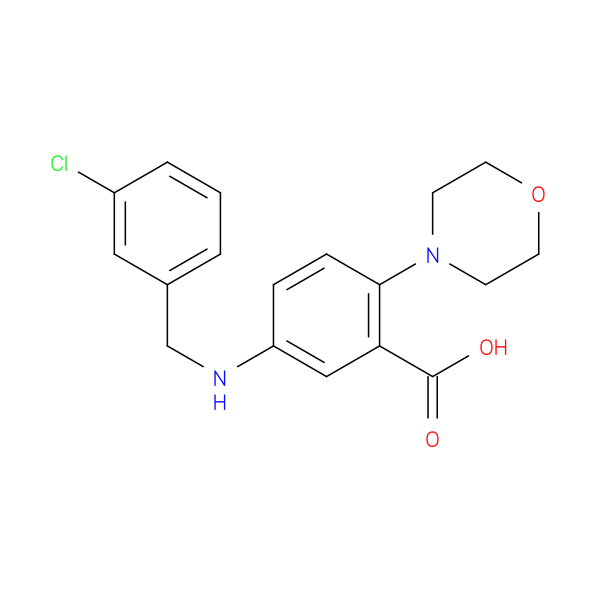 5-[(3-chlorobenzyl)amino]-2-(4-morpholinyl)benzoic acid