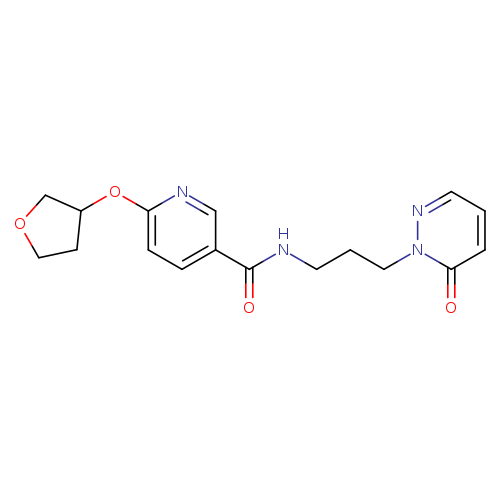 N-[3-(6-oxo-1,6-dihydropyridazin-1-yl)propyl]-6-(oxolan-3-yloxy)pyridine-3-carboxamide