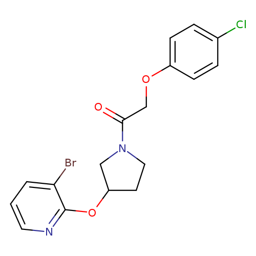 1-{3-[(3-bromopyridin-2-yl)oxy]pyrrolidin-1-yl}-2-(4-chlorophenoxy)ethan-1-one