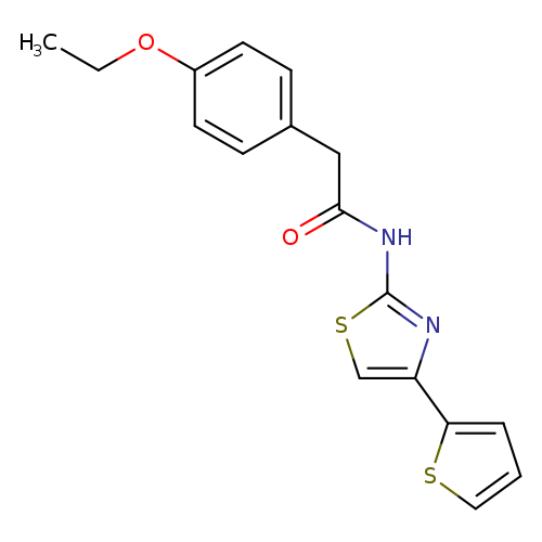 2-(4-ethoxyphenyl)-N-[4-(thiophen-2-yl)-1,3-thiazol-2-yl]acetamide