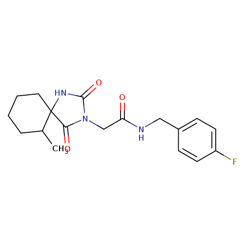 N-[(4-fluorophenyl)methyl]-2-{6-methyl-2,4-dioxo-1,3-diazaspiro[4.5]decan-3-yl}acetamide