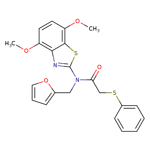 N-(4,7-dimethoxy-1,3-benzothiazol-2-yl)-N-[(furan-2-yl)methyl]-2-(phenylsulfanyl)acetamide