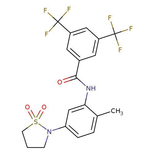 N-[5-(1,1-dioxo-1lambda6,2-thiazolidin-2-yl)-2-methylphenyl]-3,5-bis(trifluoromethyl)benzamide