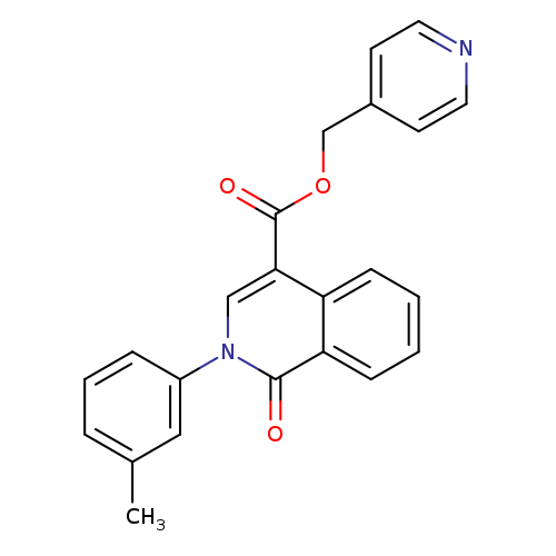 (pyridin-4-yl)methyl 2-(3-methylphenyl)-1-oxo-1,2-dihydroisoquinoline-4-carboxylate
