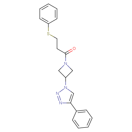 1-[3-(4-phenyl-1H-1,2,3-triazol-1-yl)azetidin-1-yl]-3-(phenylsulfanyl)propan-1-one
