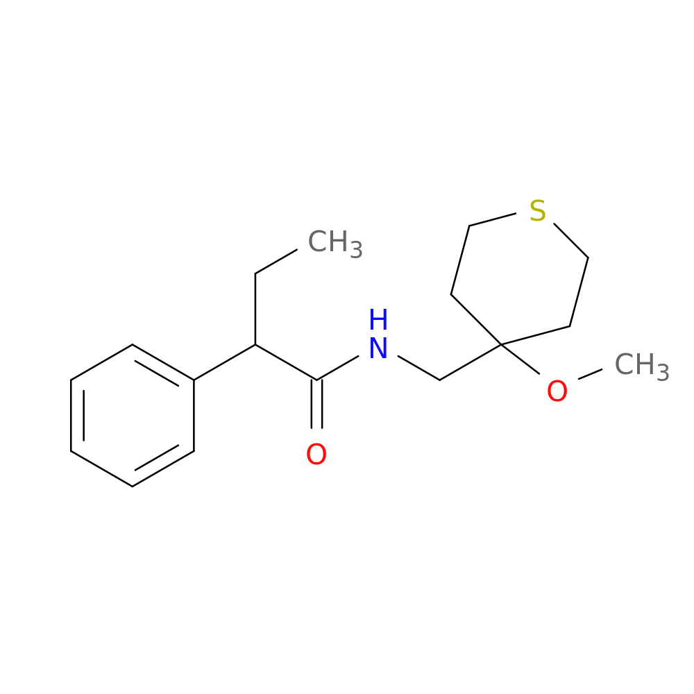 N-[(4-methoxythian-4-yl)methyl]-2-phenylbutanamide