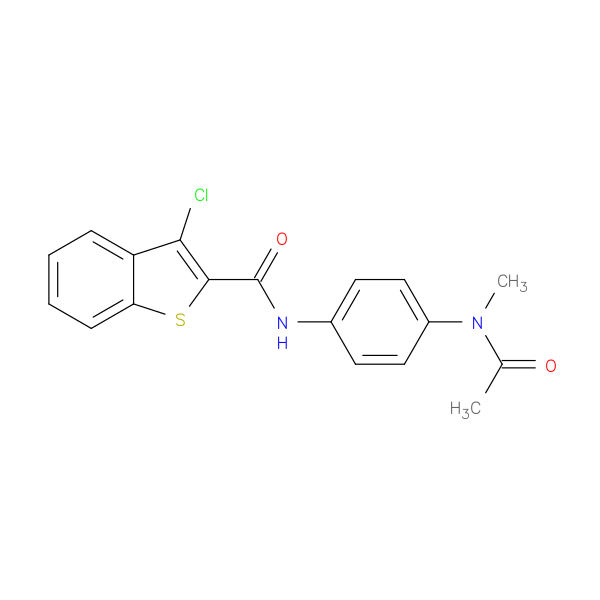 N-{4-[acetyl(methyl)amino]phenyl}-3-chloro-1-benzothiophene-2-carboxamide