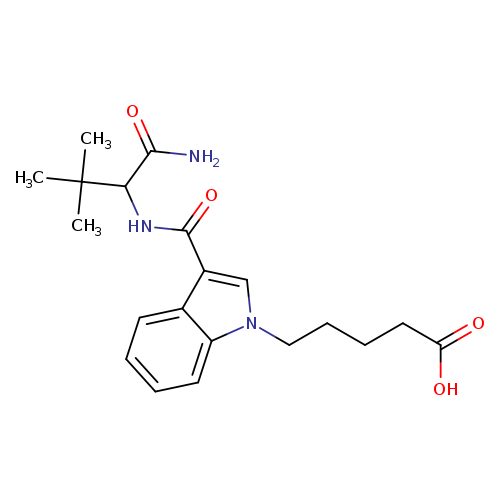 5-(3-((1-amino-3,3-dimethyl-1-oxobutan-2-yl)carbamoyl)-1H-indol-1-yl)pentanoicacid