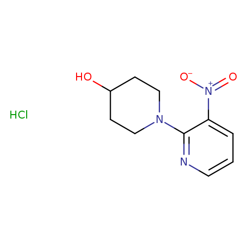 4-Piperidinol, 1-(3-nitro-2-pyridinyl)-, hydrochloride (1:1)