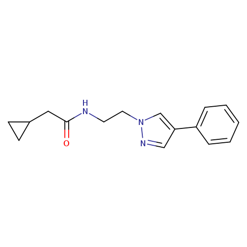 2-cyclopropyl-N-[2-(4-phenyl-1H-pyrazol-1-yl)ethyl]acetamide