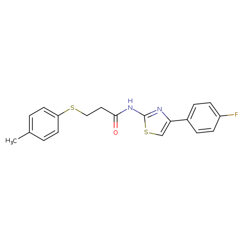 N-[4-(4-fluorophenyl)-1,3-thiazol-2-yl]-3-[(4-methylphenyl)sulfanyl]propanamide