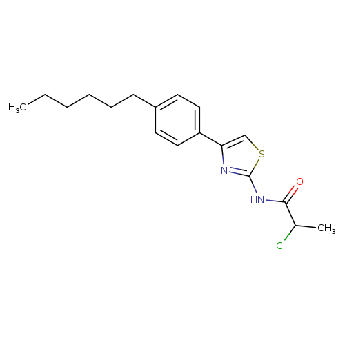2-chloro-N-[4-(4-hexylphenyl)-1,3-thiazol-2-yl]propanamide