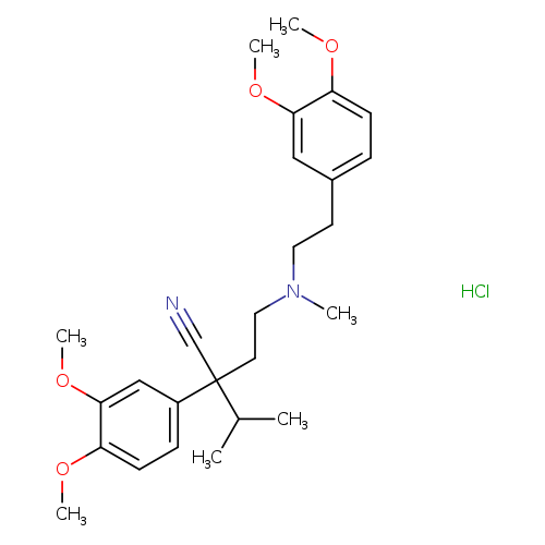 4-[(3,4-Dimethoxyphenethyl)methylamino]-2-(3,4-dimethoxyphenyl)-2-isopropylbutyronitrile monohydrochloride