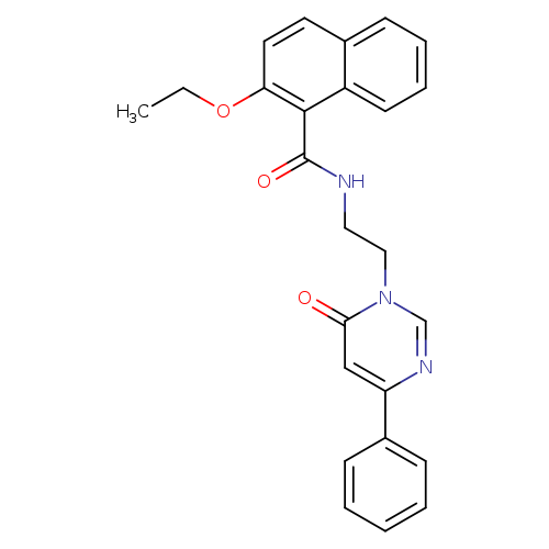 2-ethoxy-N-[2-(6-oxo-4-phenyl-1,6-dihydropyrimidin-1-yl)ethyl]naphthalene-1-carboxamide