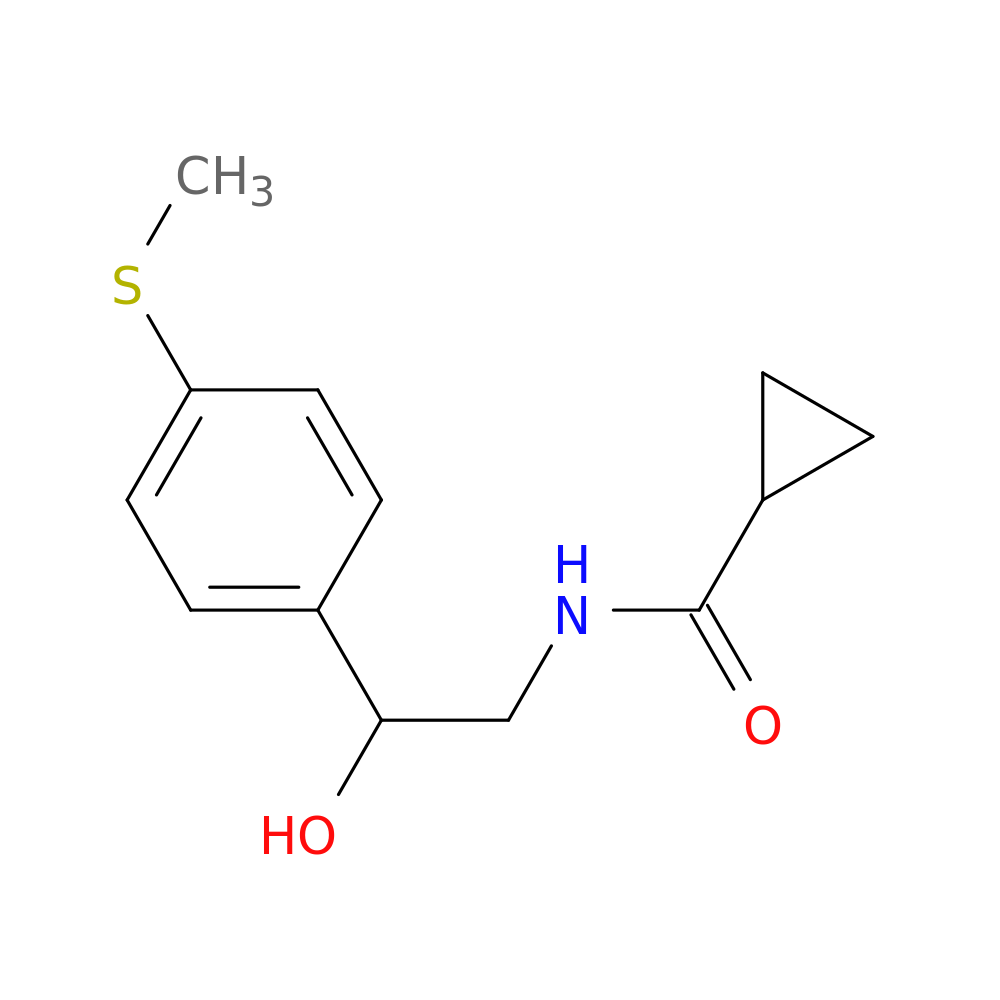 N-{2-hydroxy-2-[4-(methylsulfanyl)phenyl]ethyl}cyclopropanecarboxamide