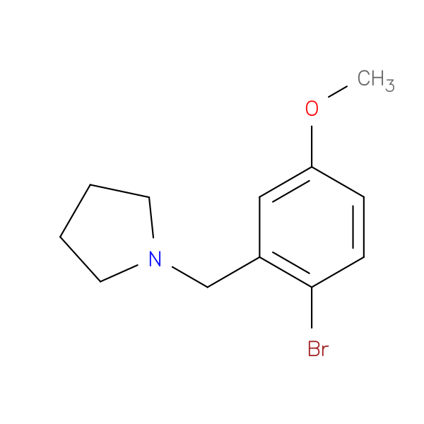 1-(2-bromo-5-methoxybenzyl)pyrrolidine