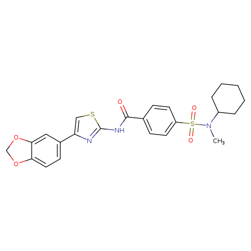 N-[4-(2H-1,3-benzodioxol-5-yl)-1,3-thiazol-2-yl]-4-[cyclohexyl(methyl)sulfamoyl]benzamide