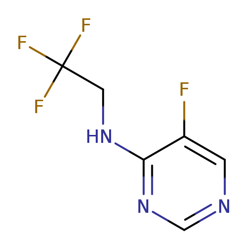 "5-fluoro-N-(2,2,2-trifluoroethyl)pyrimidin-4-amine"