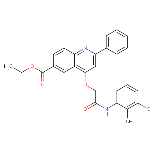 ethyl 4-{[(3-chloro-2-methylphenyl)carbamoyl]methoxy}-2-phenylquinoline-6-carboxylate