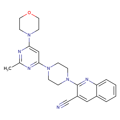 2-{4-[2-methyl-6-(morpholin-4-yl)pyrimidin-4-yl]piperazin-1-yl}quinoline-3-carbonitrile