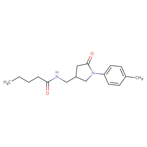 N-{[1-(4-methylphenyl)-5-oxopyrrolidin-3-yl]methyl}pentanamide