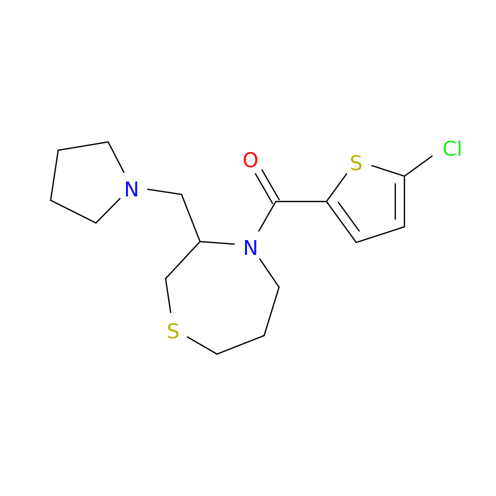 4-(5-chlorothiophene-2-carbonyl)-3-[(pyrrolidin-1-yl)methyl]-1,4-thiazepane
