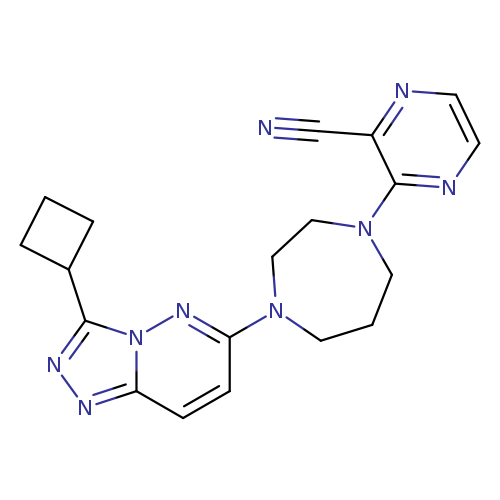 3-(4-{3-cyclobutyl-[1,2,4]triazolo[4,3-b]pyridazin-6-yl}-1,4-diazepan-1-yl)pyrazine-2-carbonitrile