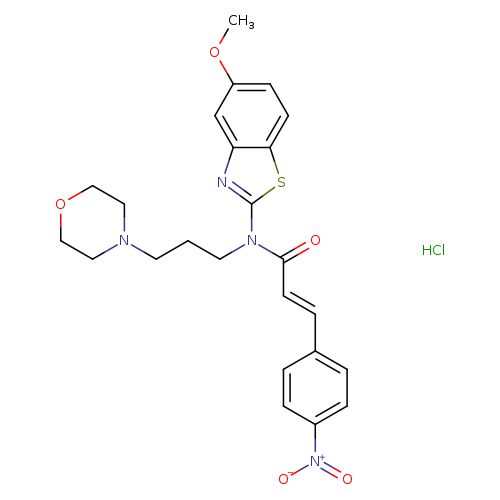 (2E)-N-(5-methoxy-1,3-benzothiazol-2-yl)-N-[3-(morpholin-4-yl)propyl]-3-(4-nitrophenyl)prop-2-enamide hydrochloride