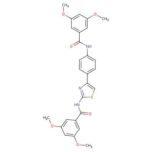 N-{4-[4-(3,5-dimethoxybenzamido)phenyl]-1,3-thiazol-2-yl}-3,5-dimethoxybenzamide