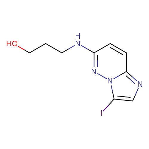 3-({3-iodoimidazo[1,2-b]pyridazin-6-yl}amino)propan-1-ol