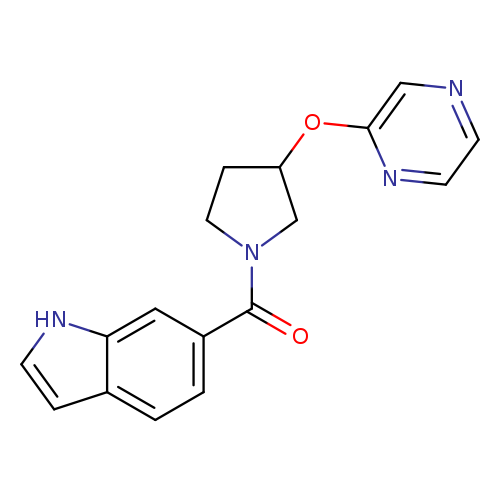 6-[3-(pyrazin-2-yloxy)pyrrolidine-1-carbonyl]-1H-indole