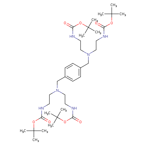 (2-[(4-([Bis-(2-tert-butoxycarbonylamino-ethyl)-amino]-methyl)-benzyl)-(2-tert-butoxycarbonylamino-ethyl)-amino]-ethyl)-carbamic acid tert-butyl ester