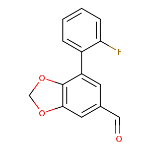 7-(2-fluorophenyl)-1,3-dioxaindane-5-carbaldehyde