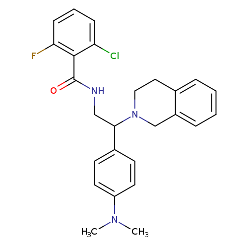 2-chloro-N-{2-[4-(dimethylamino)phenyl]-2-(1,2,3,4-tetrahydroisoquinolin-2-yl)ethyl}-6-fluorobenzamide