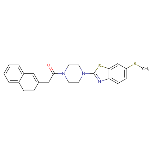 1-{4-[6-(methylsulfanyl)-1,3-benzothiazol-2-yl]piperazin-1-yl}-2-(naphthalen-2-yl)ethan-1-one